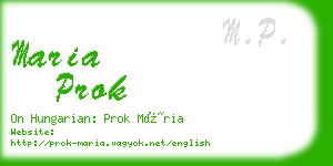 maria prok business card